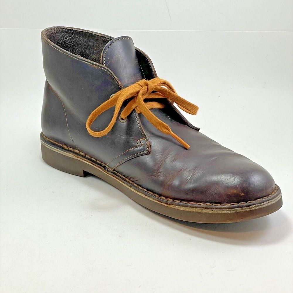 Clarks Original Desert Boot Men's 8 Brown Beeswax Leather Lace Up Comfort Shoes